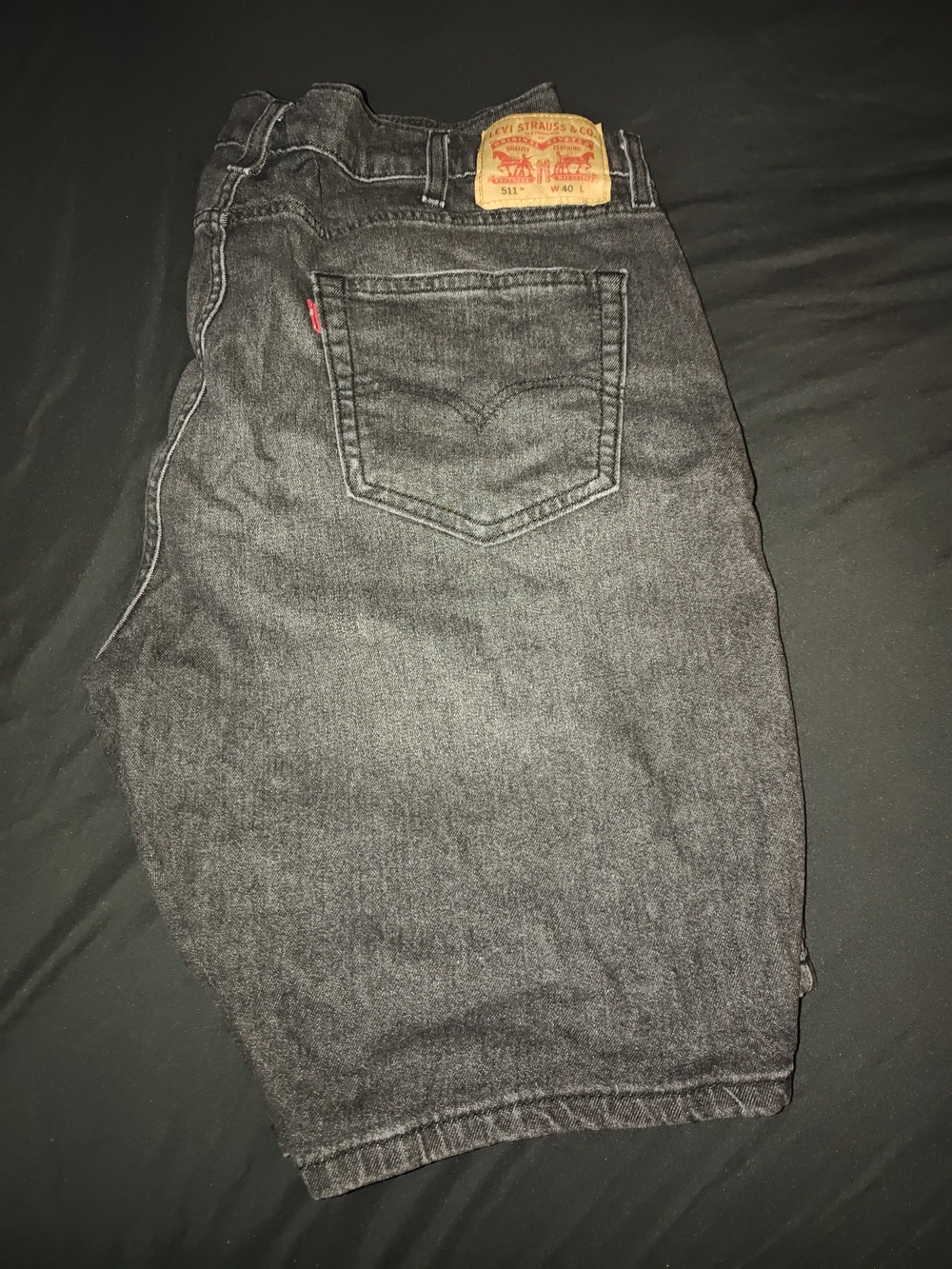 Levi's Men's Black Denim Shorts